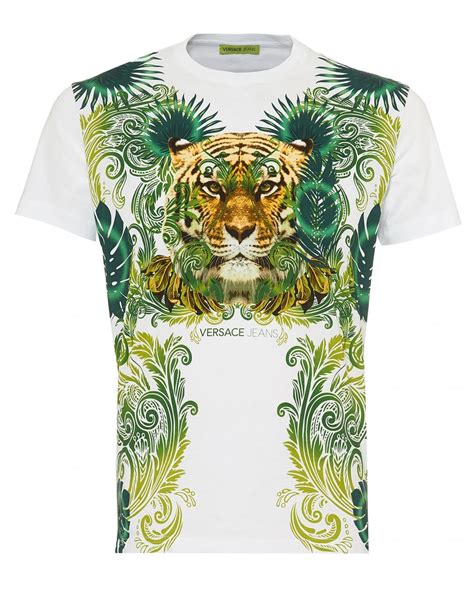 Versace Jeans Men's Tiger Printed Short Sleeve T